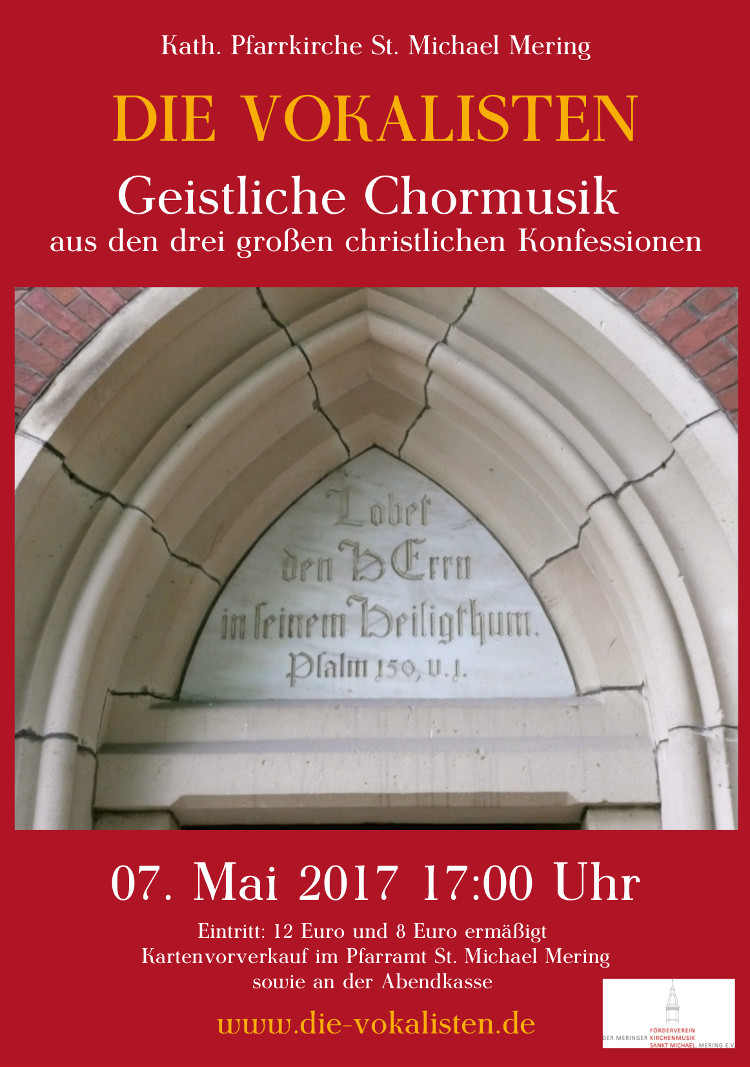 Plakat Die Vokalisten Geistliches Konzert 2017