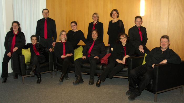 Die Vokalisten im Exerzitienhaus Leitershofen, Februar 2019, Foto: Matthias Beyrle