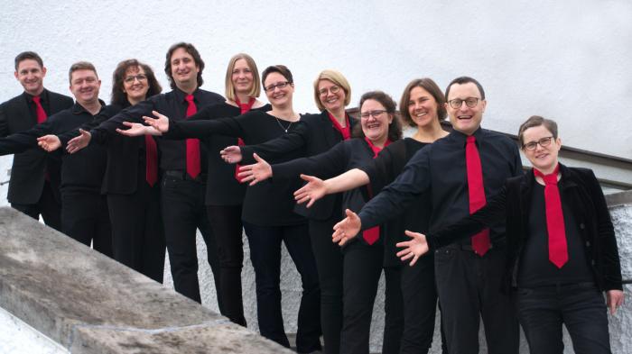 Die Vokalisten im Exerzitienhaus Leitershofen, Februar 2019, Foto: Matthias Beyrle